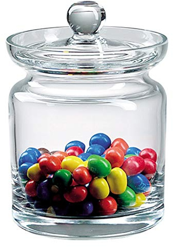 Badash Aladdin Crystal Candy or Cookie Jar - 5.5 Tall Glass Jar with Lid Keeps Treats Fresh at Home or the Office - Elegant Mouth-Blown Lead-Free Crystal
