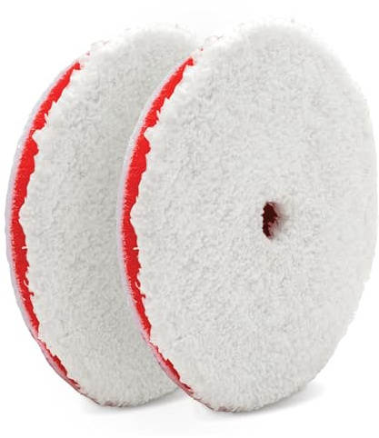 Griot's Garage BOSS 6.5” Microfiber Pads for Car Polishing and Detailing, Buffing Pads for Moderate and Severe Scratch Removal, Set of 2