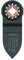 BOSCH OSL200CR 1-Piece 2 In. Starlock Oscillating Multi Tool Grout & Abrasive Carbide Grit Sanding Finger for Applications in Sanding Wood