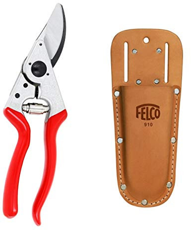 Felco 8 Bypass-Gartenschere mit 910 Lederholster (Bundle, 2 Stück)