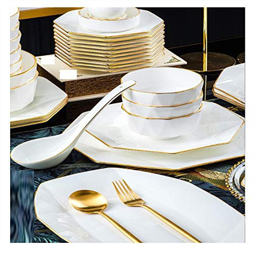 Piatti Set Ciotole Porcellana Scodelle Ware Ciotole Dessert Ceramica La Porcellana Di Alta QualitàÈ Semplice Ed Elegante Può Essere Usato Per Forno A Microonde,A