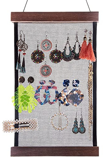 CENPEK Organizador de Pendientes y Joyas, Soporte para Pendientes Montado en la Pared, 24 x 12 Pulgadas