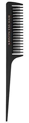 Kristin Ess Tail Comb - Hair Styling Tool for Volume + Height - Detangle, Smooth + Increase Shine - For All Hair Types & Salons