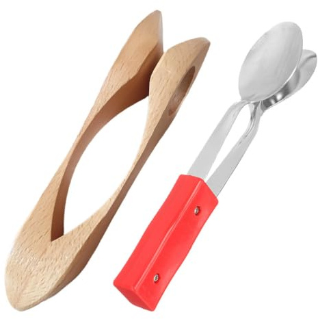VINTORKY Musikalische Holz Löffel Hand-Percussion Instrumente Für Musikunterricht Und Familienauftritte 8.27X1.65X1.57 Zoll Klanglöffel Für Erwachsene Und Kinder