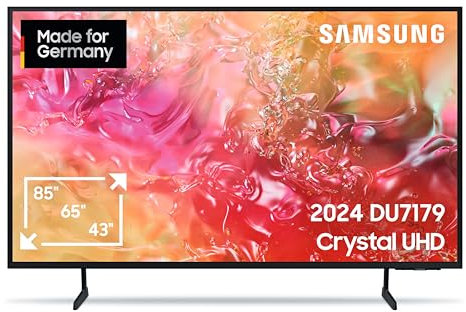 Samsung Crystal UHD 4K DU7179 Fernseher 55 Zoll, TV mit PurColor, 4K Upscaling, Crystal Prozessor, Smart TV, GU55DU7179UXZG, Deutsches Modell [2024]
