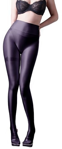 SOFSOT Leggings per allenamento ultra trasparenti Collant lucidi per donne Controllo top alla vita Collant per donne Controllo pancino Tubo per collant lucidi