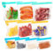 10 Pezzi Sacchetti Freezer, Sacchetti Alimenti Richiudibili, Sacchetti Freezer Riutilizzabili Sacchetti Congelatore, Sacchetti Freezer Con Zip Sacchetti per Alimenti per Frutta, Verdura, Carne