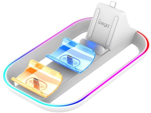 AVZYARDY Charging Station for PS5 Portal Handheld Console with 2 Charging Ports for PS5 Controller Charging Docking Station with RGB and Charging Cable