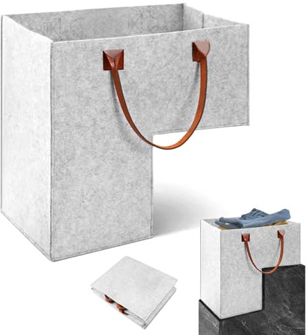 Cestino per Scale, Organizer per Scale con Maniglie, Cestino Portaoggetti Per Scale Cesto, Pieghevole Cestini Per Scale In Feltro, Contenitore per Scale, Per Bucato, Giocattoli, Articoli Per La Casa