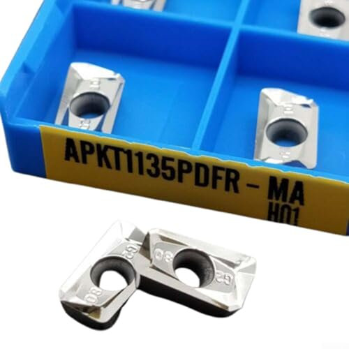 10Pcs Turning Insert, Carbide Milling Insert Cutter Blade, For Roughing To Semi-finishing Of Aluminum Alloys, Model: APGT1135PDFR-G2 H01