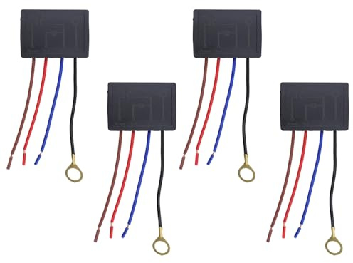 Chinflly Touch Lamp Switch,3A 150 Watt Four-Stage Dimming Lamp Touch Dimmer,Touch Lamp Sensor Replacement for Dimmable LED Bulbs,Pack of 4