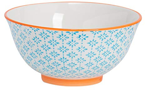 Cereal Bowl with Pattern - 152mm (6) - Blue/Orange Print