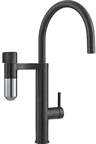 Kitchen Sink tap with Fixed spout and Filter System from franke Vital J - Black Sleet/Optical Steel - 120.0621.312