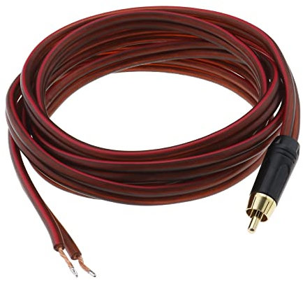 ECSiNG Cinch-auf-Lautsprecherkabel-Adapter Lautsprecher Blanker Draht auf Cinch-Stecker-Adapter-Anschluss RCA-Kabel Reparatur-Lautsprecherkabel für DVD-Player Lautsprecher Audio Video 16 AWG 2 M