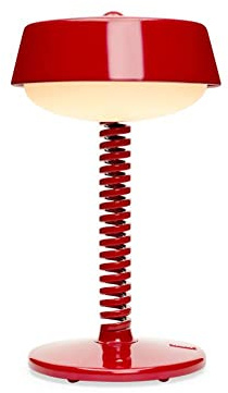 Fatboy Bellboy LED Tischlampe - Dimmbare Nachttischlampe mit Ladefunktion - Tischlampe Kabellos - Akku für 9 bis 90 Stunden - 2700K Leselampe - Indoor Outdoor Tischleuchte - 30cm Höhe - Lobby Rot