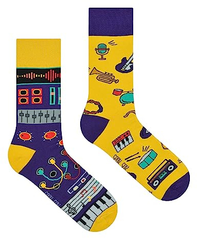 Spox Sox - calcetines coloridos, divertidos y extravagantes - un regalo divertido, 36-39, Música