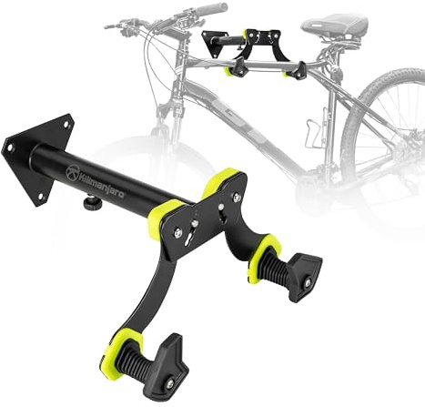 Kilimanjaro Bicycle Wall Mount β Heavy-Duty Bike Storage Rack with Extendable Arms, Flexible TPE-Coated Cradles, Sturdy Steel Construction β Holds Up to 55 lbs β 910535ECE