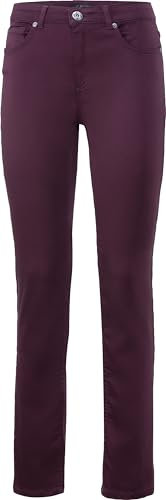 Emilia Parker Jeans Damen, Mid Waist Stretch Jeans Regular Fit, Damen Jeans Superstretch in 5 Pocket-Style, Gerader Beinverlauf, Barolo, Gr. 38