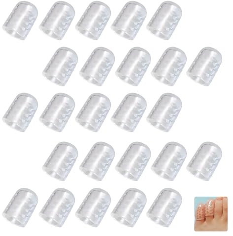 30 Stück Zehenschutz Set, Anti Reibungs Zehenkappen, Atmungsaktiv Zehenschoner für Kleine Zehen, Frauen, Männer, Zehenpolster für Blasen, Hühneraugen, Schwielen, Schmerzlinderung