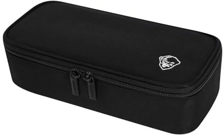 ENAPE® Slim Federmäppchen Schwarz – Kompaktes Stifteetui für Schule & Uni – Stylisches Mäppchen für Stifte, Kabel & Accessoires – Reißfest & leicht