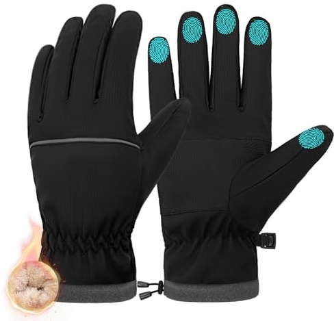 lifwimner Gants d'hiver Hommes Femmes Gants de Ski Imperméables Chauds Écran Tactile Gant de Vélo Thermiques pour Ski Snowboard