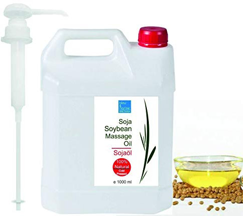 bleumarine Bretania - Aceite de Soja Hidratante 100% Puro | Antiedad y Regenerador | Ideal para Pieles Secas y Tratamientos Antiestrías | Profesional para Masajes Terapéuticos, 1000 ML