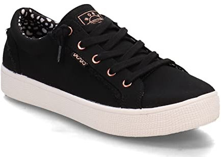 Skechers Women's BOBS B Extra Cute Sneaker, Black Canvas, 5.5 UK