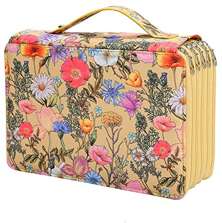 Povxlum Organisateur de Trousse à Crayons de Couleur 250 Fentes avec Sac de Porte-Stylo de Grande Capacité à Fermeture éClair pour éTudiant ou Artiste E