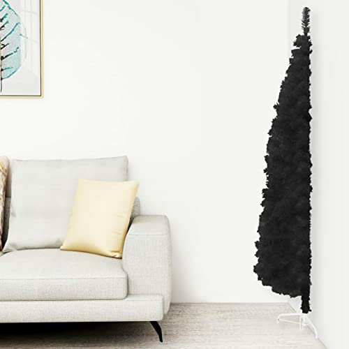 ARKEM Medio árbol de Navidad Artificial con Soporte Negro 210 cm Modelos De áRboles De Navidad