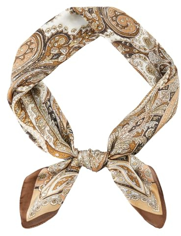 DAMILY Foulard de Cow-boy Wild Rag pour Hommes Bandana de Rancher Large Style Western Surdimensionné pour Cow-girls 90x90cm (Or)