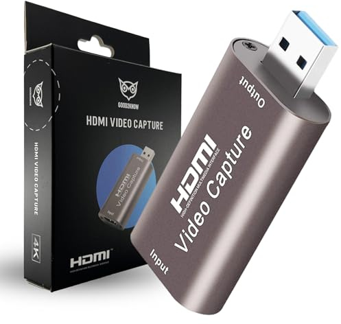 Good2know Capture-kort, HDMI till USB 3.0-4K, videoinspelning, lämplig för Nintendo Switch, PlayStation, Xbox, Windows, MAC – Game Capture