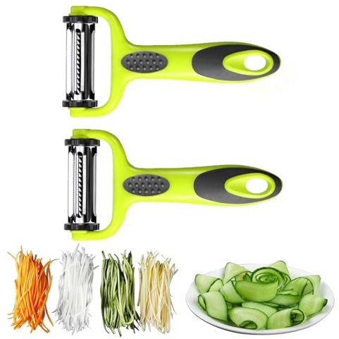 Pela Verdure Professionale, Acciaio Inox Peeler di Frutta, Pelapatate, Pelapatate Multifunzione 3 in 1, Pelapatate Professionale, Pelapatate in Acciaio Inox, Pela Patate e Verdure, Pelaverdura