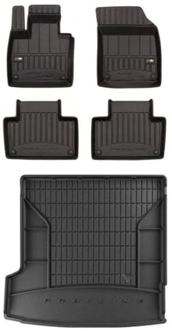 MOTOS Set de alfombrillas de goma y alfombrillas de maletero para Volvo XC90 II desde 2014 Mejora la comodidad de tus viajes con la alfombrilla antideslizante para coche 3D- alfombrillas para todo tip