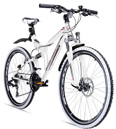 Bergsteiger Phoenix 26 Zoll Mountainbike, geeignet ab 160 cm, Scheibenbremse, Licht, Schutzblech, 21 Gang-Schaltung, Vollfederung