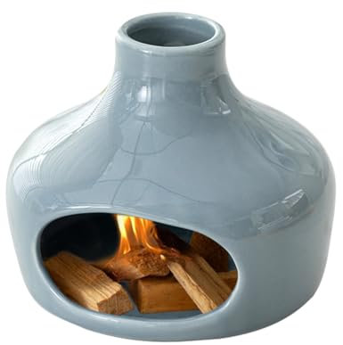 METACKLE Handmade Ceramic Aroma Holder for Palo Santo Sage and Incense Sticks Meditation Yoga Relaxation Essential with Heat-Resistant Base Natural Home Decor Bowl