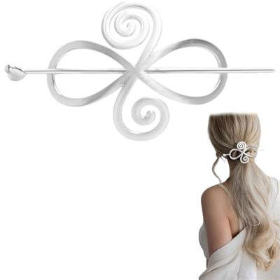 LEEQBCR 1 pcs Pasador Pelo con Nudo Celta Vintage,Infinito,Celta,Plateado, Pasador,Pasador Largo para el Pelo,Clips Decorativos para el Cabello,Accesorios Decorativos para Fiestas,Bodas,clásico