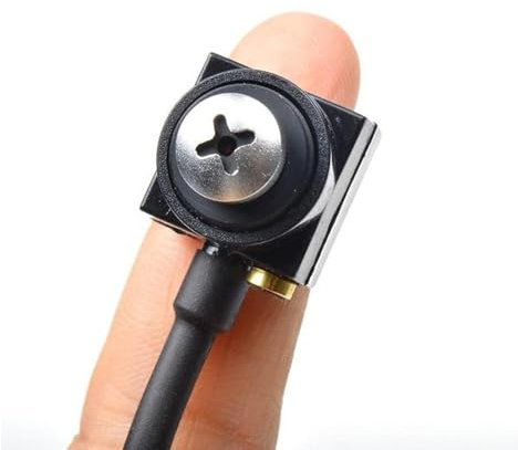 Mini Telecamera Spia Nascosta Spy Cam con Microfono per Audio. Microspia Videocamera Invisibile Può Essere Visualizzata Direttamente su Monitor, Incluso 1 Alimentatore 12V-1Ah - Per Interno