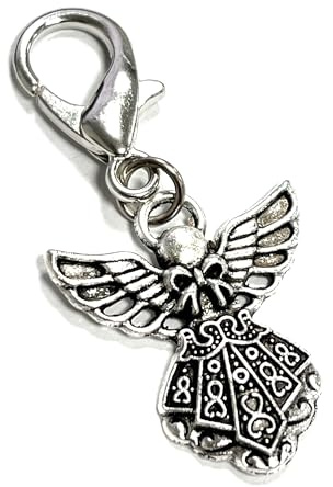Guardian Angel Pendant Silver, Guardian Angel Charm for Travel, for Women | Travel Keychains for Women – Traveling Keychain for Luck and Protection – Angel Pendant for Mobile Phone – Guardian Angels