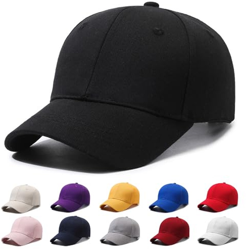 Fuantuda Casquette de Baseball pour Homme et Femme, Casquettes Sport Baseballs, 100% Coton, Taille Unique, Coton Anti Soleil Baseball Cap, Casquette Ajustable Homme et Femme Chapeaux