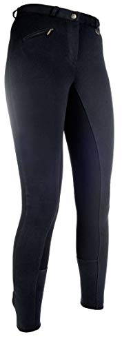 HKM Kinder und Damen Reithose BASIC Ganzbesatz schwarz, 164
