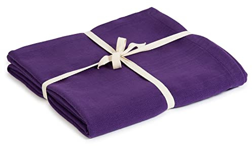 Yoga Studio Organic Cotton Yoga Blanket - Purple