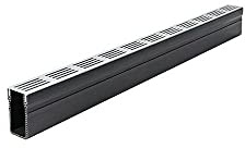 ACO Schwellenablauf mit silbernem Aluminiumgitter – 1 m