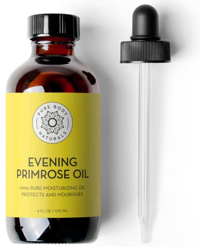 Pure Body Naturals Evening Primrose Oil - Liquid, not Capsules - for Face, Skin and Hair, 4 fl oz