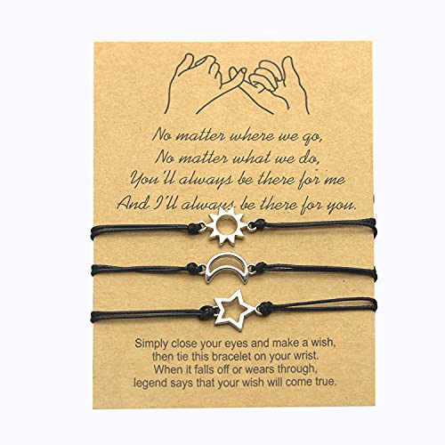 3 pezzi Braccialetti Amicizia Braccialetti Da Coppia Di Amicizia A Lunga Distanza Promesse Uguali Per Le Signore Pairs Migliori Amici Madre Figlia Bracciali (1)