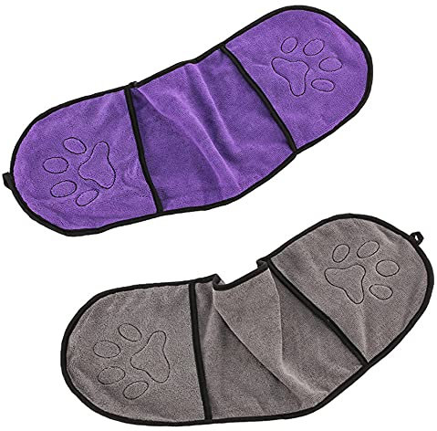 Niuhong 2 Pcs Große Haustier Handtuch Mikrofaser Haustier Badetuch Warm Hunde Handtuch Weich Katzenhandtuch Hund Schnell Trocknend Absorbent Trockentuch Trocknend Saugfähig Kleine Hunde Katzen Baden