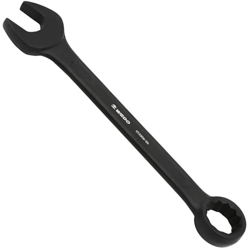 WEDO Chiave combinata Jumbo, forgiata una tantum, coppia forte, ad alta resistenza, resistenza all'usura, spray nero sulla superficie, standard DIN3113, acciaio cromato 40, 41x430mm