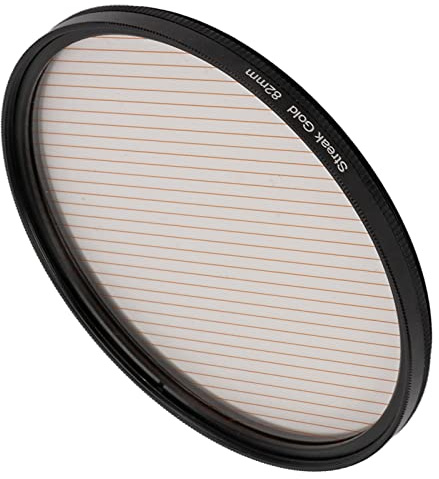 Filtro de Efecto Anamórfico de Rayas Azules/Doradas de 82mm, Vidrio óptico de Filtro de Efectos Cinematográficos Especiales, para para para para Etc.(racha Dorada)