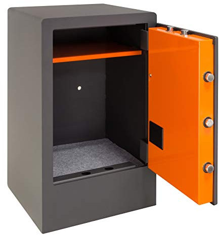 ARREGUI Plus C 180090 Tresor Sicherheitsstufe S2 mit Sockel | Möbeltresor mit Kl. A Zertifiziertem 2-Faktor-Sicherheitsschloss | Safe für Zuhause oder Gewerbe | Tresor mit Code |62 x 38,5 x 36 cm| 68L