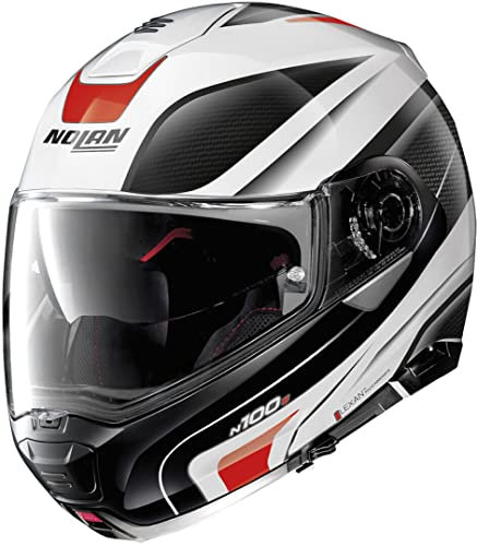 Nolan N100-5 Orbiter N-Com Klapphelm (White/Red/Black,XL (62))