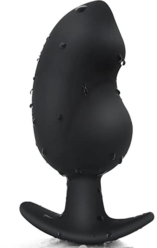 Anal Plug for Comfortable Long-Term Wear - Silicone Butt Plug Dilator with Curved Base & Slender Waist - 4.4 X 1.73 Inch Prostate Sex Toy for Men Women Masturbation